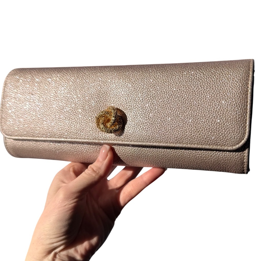 MICHELLE WILHITE  Robbie Mini Flap Metallic Clutch Bag - Picture 4 of 9